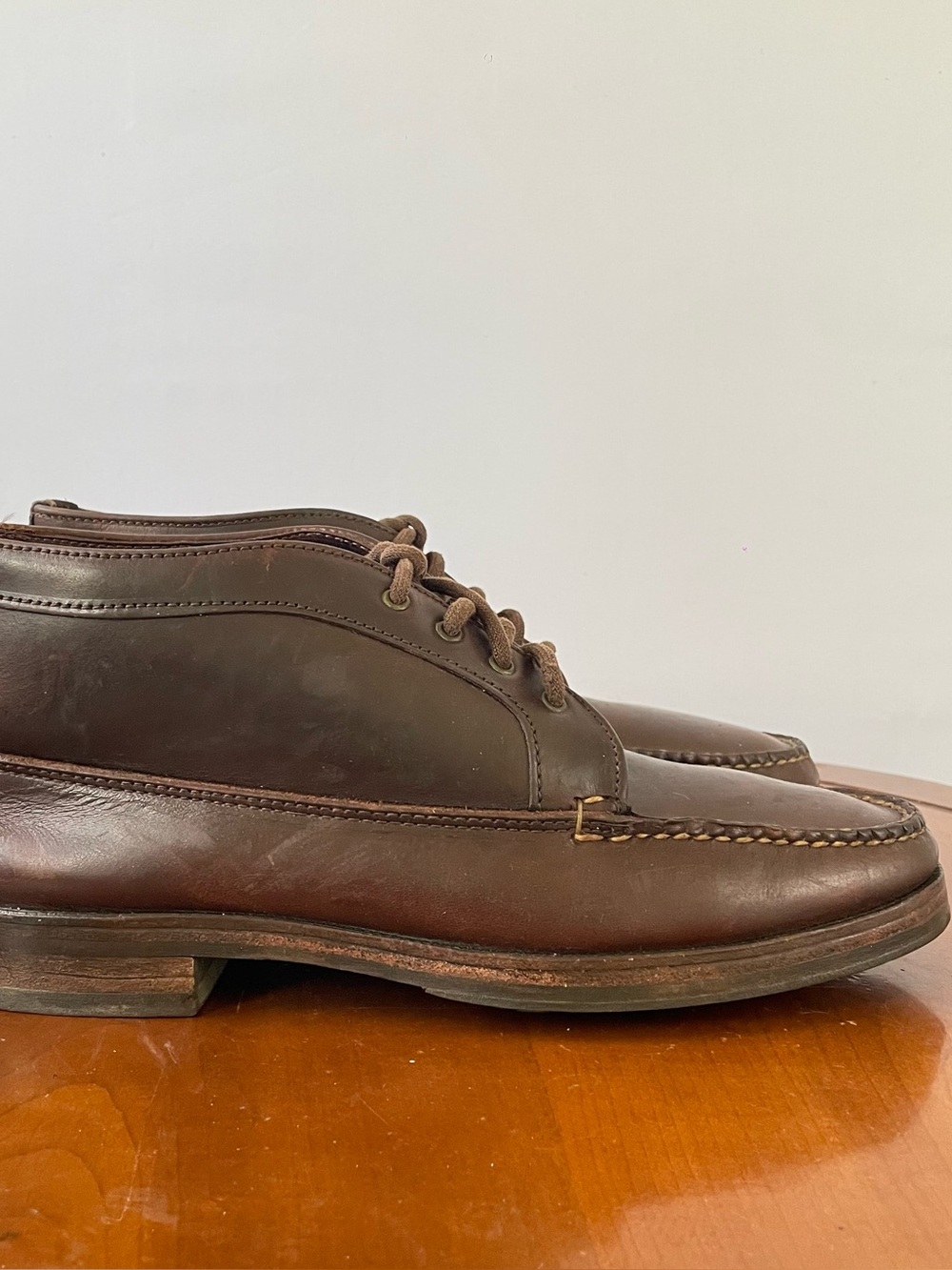 Allen Edmonds Holton Brown Leather Chukka Boots | US 9